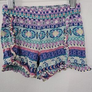 Colorful Patterned Lightweight‎ Shorts Size 4